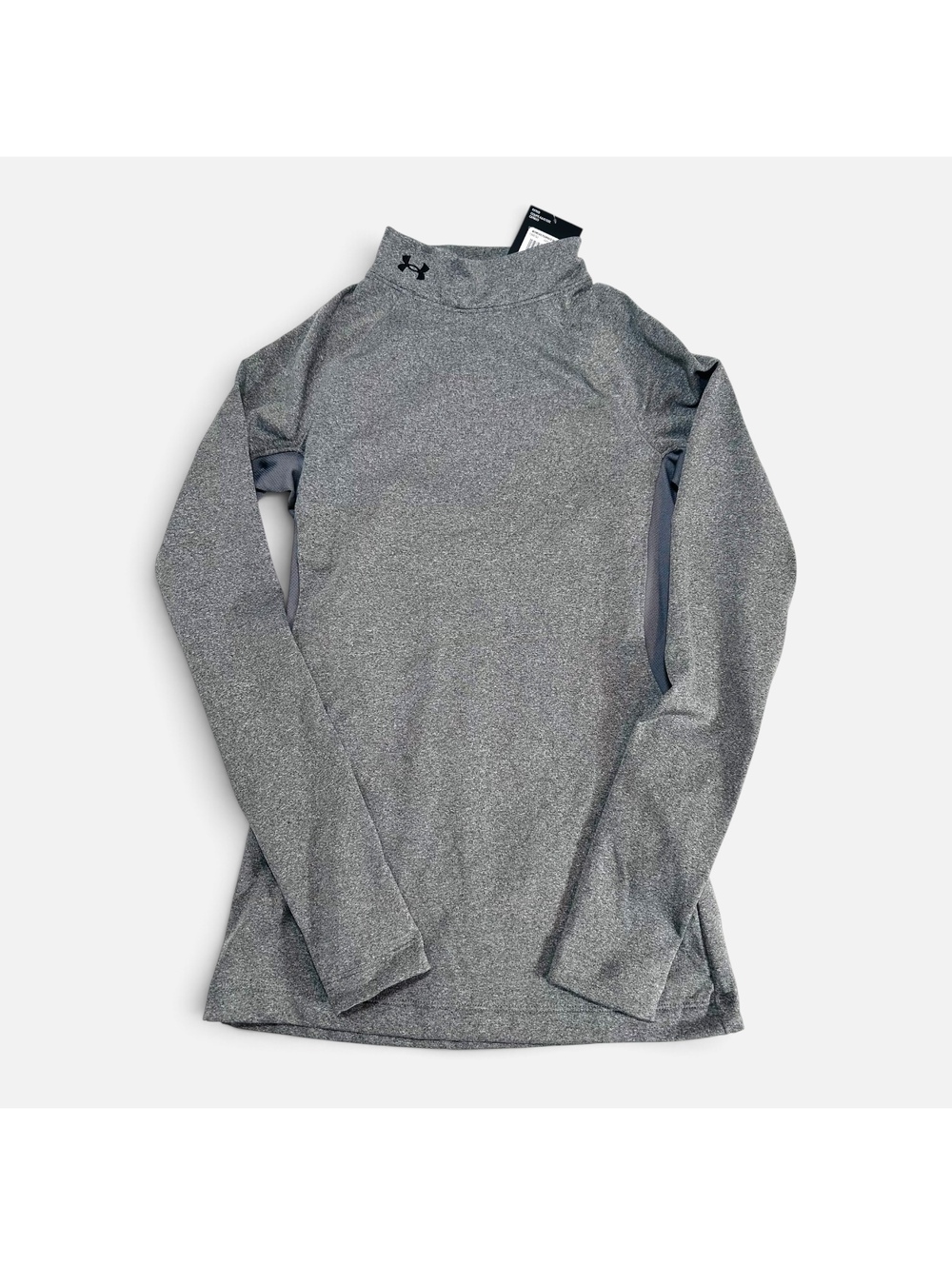 Under Armour Womens NWT XS Gray ColdGear Authentics Fitted Mock Neck Shirt